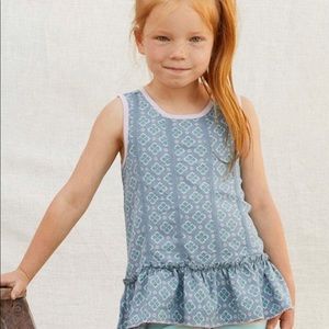 Abbie Girls' Ruffle Flounce Sleeveless Tunic- Size 10